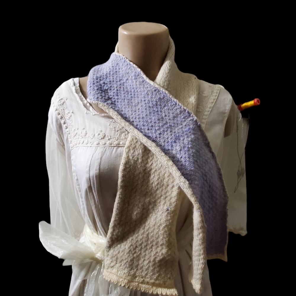 Long knit wool scarf